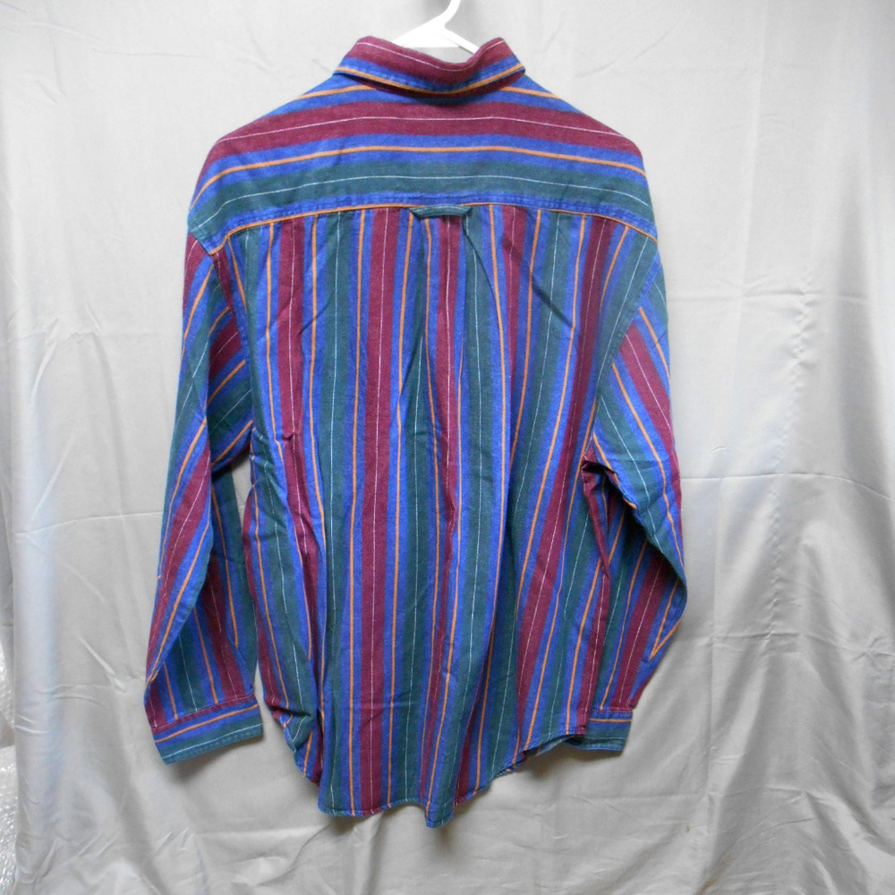 American Blue multi color striped button shirt L - Picture 3 of 6